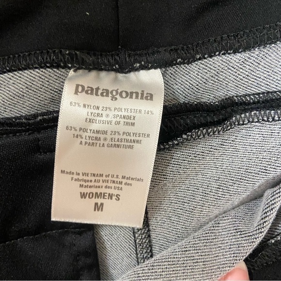 Patagonia Cool Wear Flare Reflective Legging Pants Black Wide Leg Size Medium - Picture 4 of 4